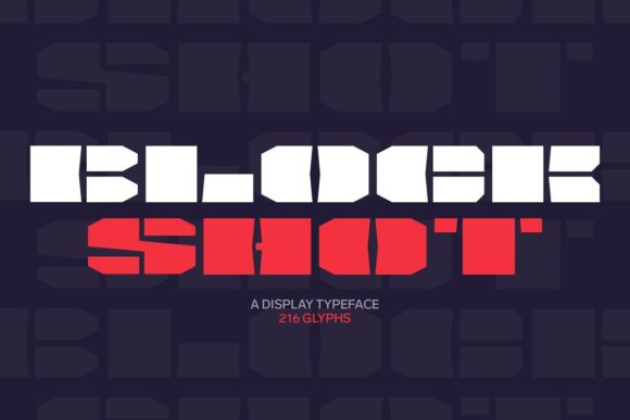 Block Shot: A Bold Geometric Display Font for High-Impact Design