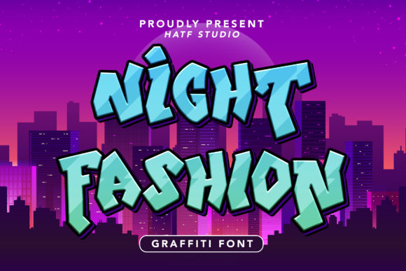 Night Fashion: The Bold Street Art Font for Creative Projects